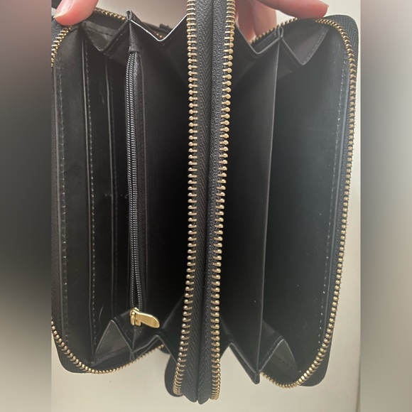 Colorful coral, teal, brown, white, black owl wallet - Picture 2 of 3